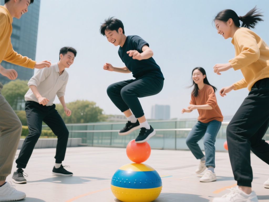 跳跳球不仅仅是一种游戏，更是一种全身性的锻炼方式。