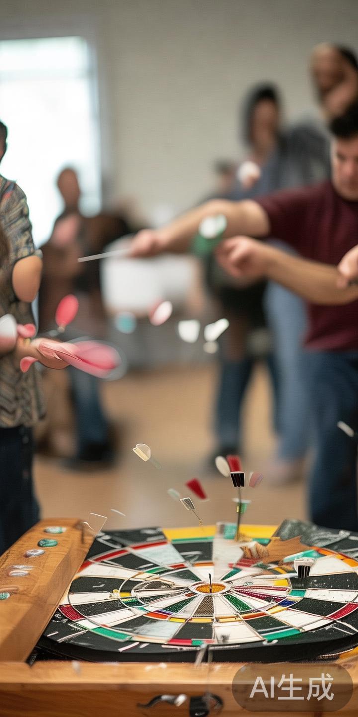 二、飞镖游戏
飞镖不仅是一项刺激且富有挑战性的体